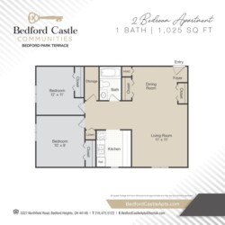 Bedford Park Terrace 2 Bed 1 Bath 1,025 square feet floor plan