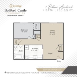 Bedford Park Terrace 1 Bed 1 Bath 770 square feet